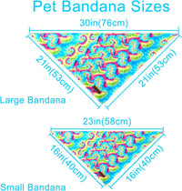 Summer Dog Bandana, UP URARA PUP Strawberry Triangle Bid Scarf for Medium Large Dogs, Cotton - Tiedye / S - image 4