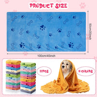 Tatuo 22 Pcs Dog Towels for Drying 20 x 40 Inch Pet Bath Towels - Colorful / Bone Pattern - image 2