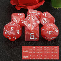 QMAY DND Dice Set - 7Pcs Blue Mix White Polyhedral Dice with Black Dice Bag – Fun for Kids & Family - Pink and White - image 2