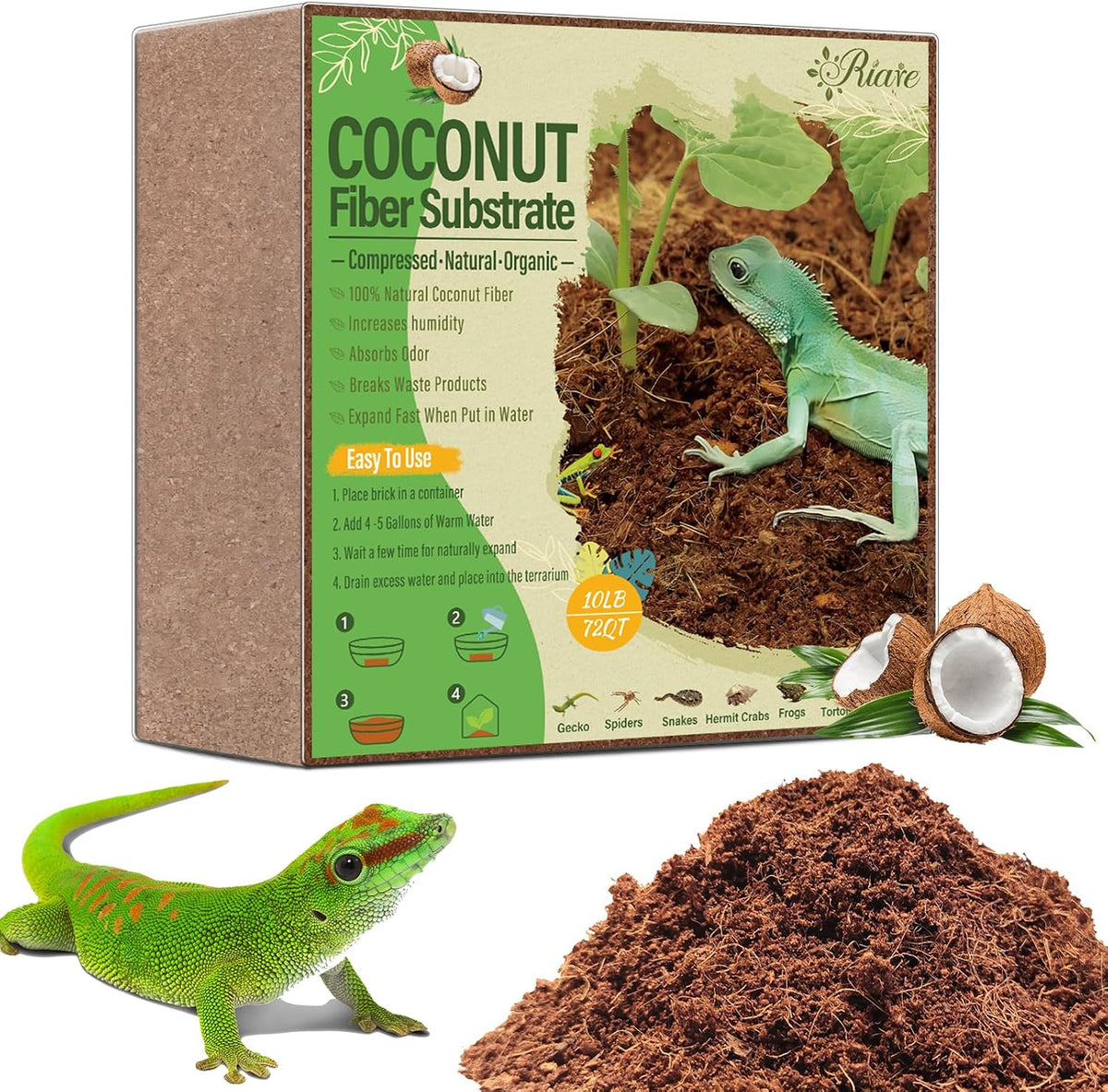 2 Pack Natural Coconut Fiber Substrate - 1 Pack-10LBS