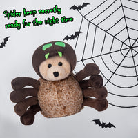 My OLi 9 inch Halloween plush bears 2 pack in pumpkin and wizard costumes with flip-top hats - view 21