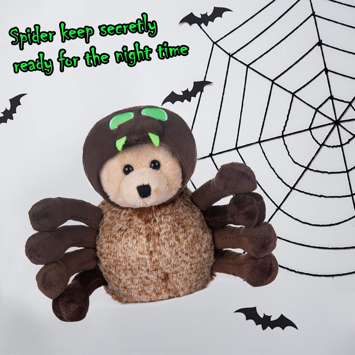 My OLi 9 inch Halloween plush bears 2 pack in pumpkin and wizard costumes with flip-top hats - view 21