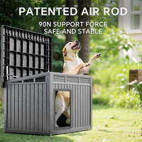 DRATO Dog House for Both Indoor and Outdoor with Weatherproof Roof Removable Floors for Medium to Large Dogs Interior Space (Gray, Medium(32.2 * 25.12 * 24.13''))