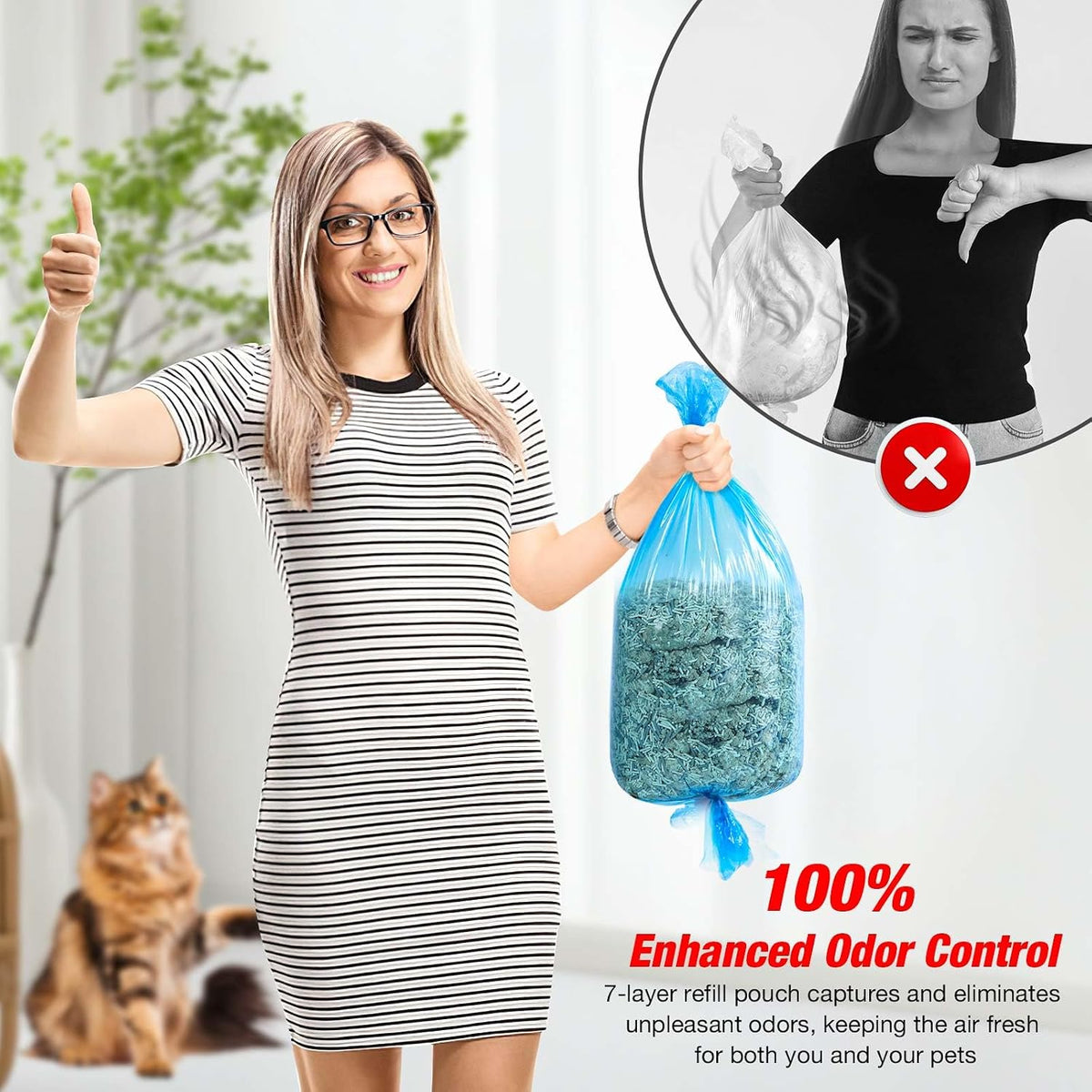 10 Pack Cat Litter Refill Bags 100% Enhanced Odor Control Generic - image 3