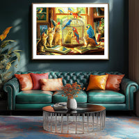 Halloween Puzzle 500 Piece with Lettered for Adults Gift - 500piece - Kitten & Parrot - 23x15" / Retired Models - image 2