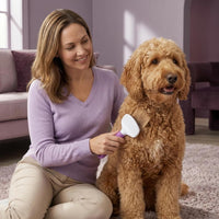 Poodle Pet Slicker Brush, For Dogs, Cats, and Rabbits - Purple / Regular Size (Pack of 2) - image 2