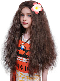 MUPUL kids long black braided wig with bangs for Halloween costumes - view 12