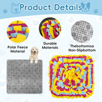 Snuffle Mat for Dogs, Adjustable Interactive Puzzle Toy - Yellow-35 cm - image 4