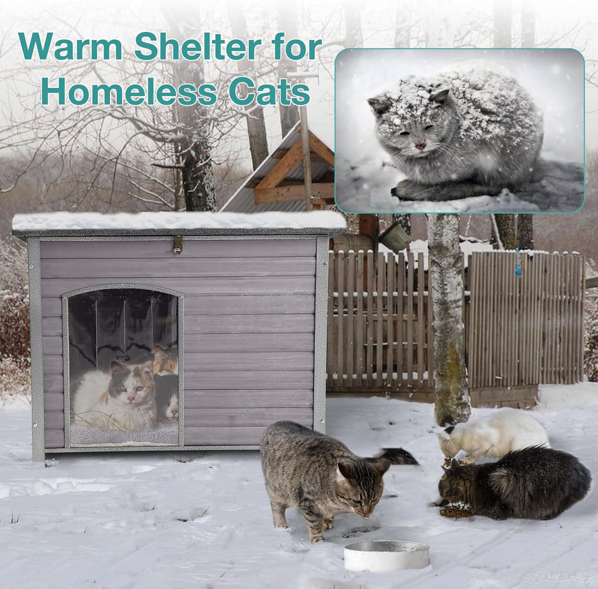 Suumerpety Indoor Outdoor Dog House - L-Grey - image 3