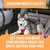 Black Car Seat Belt for Dogs, Attaches to Harness & Collar - Black - 1 Pack - image 4