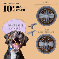 AVERYDAY Slow Feeder Dog Bowls for Large Breed - Petal Feeder Grey / 2.5 Cup - Fit 7.5-7.7'' Feeder Holes - image 3