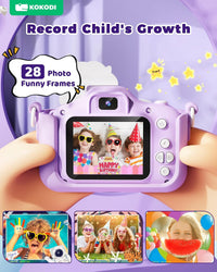 KOKODI Kids Camera Toy Digital Camera for Kids - Unicorn-Purple - image 3