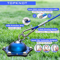 Dog Tie Out Cable and Stake for Camping, 360°Swivel Dog Run - 360° Swivel Dog Anchor/30ft Cable/150lbs - image 3