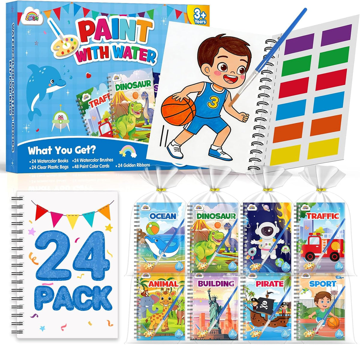 ZMLM 24 Pack Coloring Books - Boy