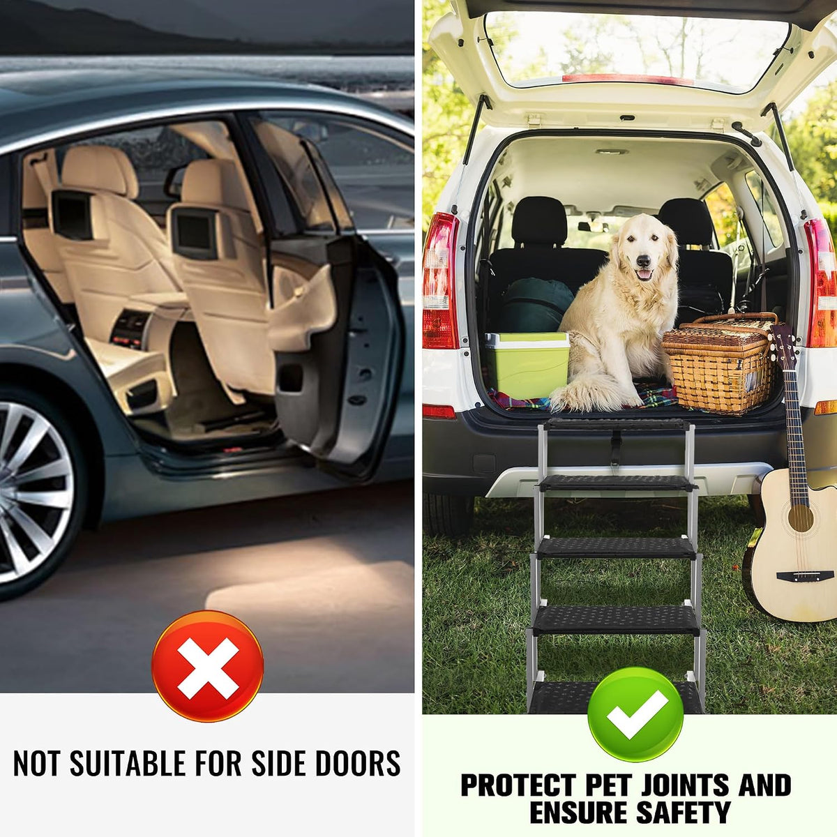 Foldable Dog Stairs for Car - 5 Steps - image 3