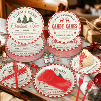 GOLDGAO Christmas paper plates and napkins with buffalo plaid border and snowman print - view 10