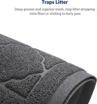 Cat Litter Box Mat, Kitty Premium PVC Pad, Durable Trapping Rug - #03 Grey / Medallion/47 x 36 Inch - image 4