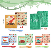 BONNYCO Invisible Ink Pen and Notebook Pack of 16 Party Favors - Dinosaurs - Pack 32 - image 2