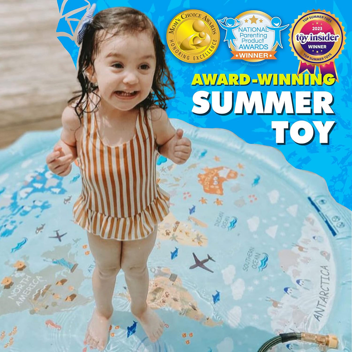 SplashEZ 3-in-1 Splash Pad - Around The World | 60 Inch - image 3