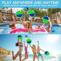 Officygnet paddle toss and catch ball game with 4 green paddles and 4 sticky balls - view 5