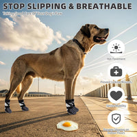 Dog Socks Shoes for Hot Pavement - Black / Medium(4 Pack) - image 3