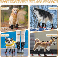 Dog Shoes for Medium Large Size Dogs, Breathable Dog Shoe for Hot Pavement, Dog Booties and Paw Protectors to Prevent Licking, Anti-Slip Dog Boots with Reflective for Summer, Hiking, Snow (Size 4)