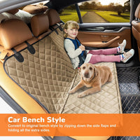 URPOWER Dog Car Seat Cover for Back Seat - Light Brown / Standard - 54" Length - image 4