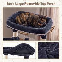 Maine Coon Cat Tree, Heavy Duty Cat Tower for 20 lbs+, GCT033G – Essentials for Cats - 68.5 inches / Dark Gray - image 2