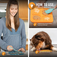 Hyper Pet IQ Treat Lick Mat for Dogs & Cats - Medium / Orange - image 4