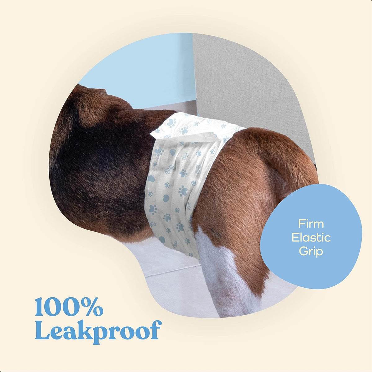 Comfortable Male Dog Diapers, FlashDry Gel Technology - 12 Pack / Medium - image 4