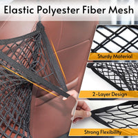 rabbitgoo Dog Car Net Barrier for SUVs, Car Divider - 13.98" x 15.55" - image 4