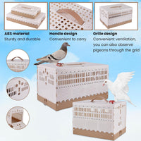 Plastic Foldable Pigeon Cage with Handle, S, Two Doors – Essentials for Birds - 28.7"L x 13.4"W x 9.8"H - image 4