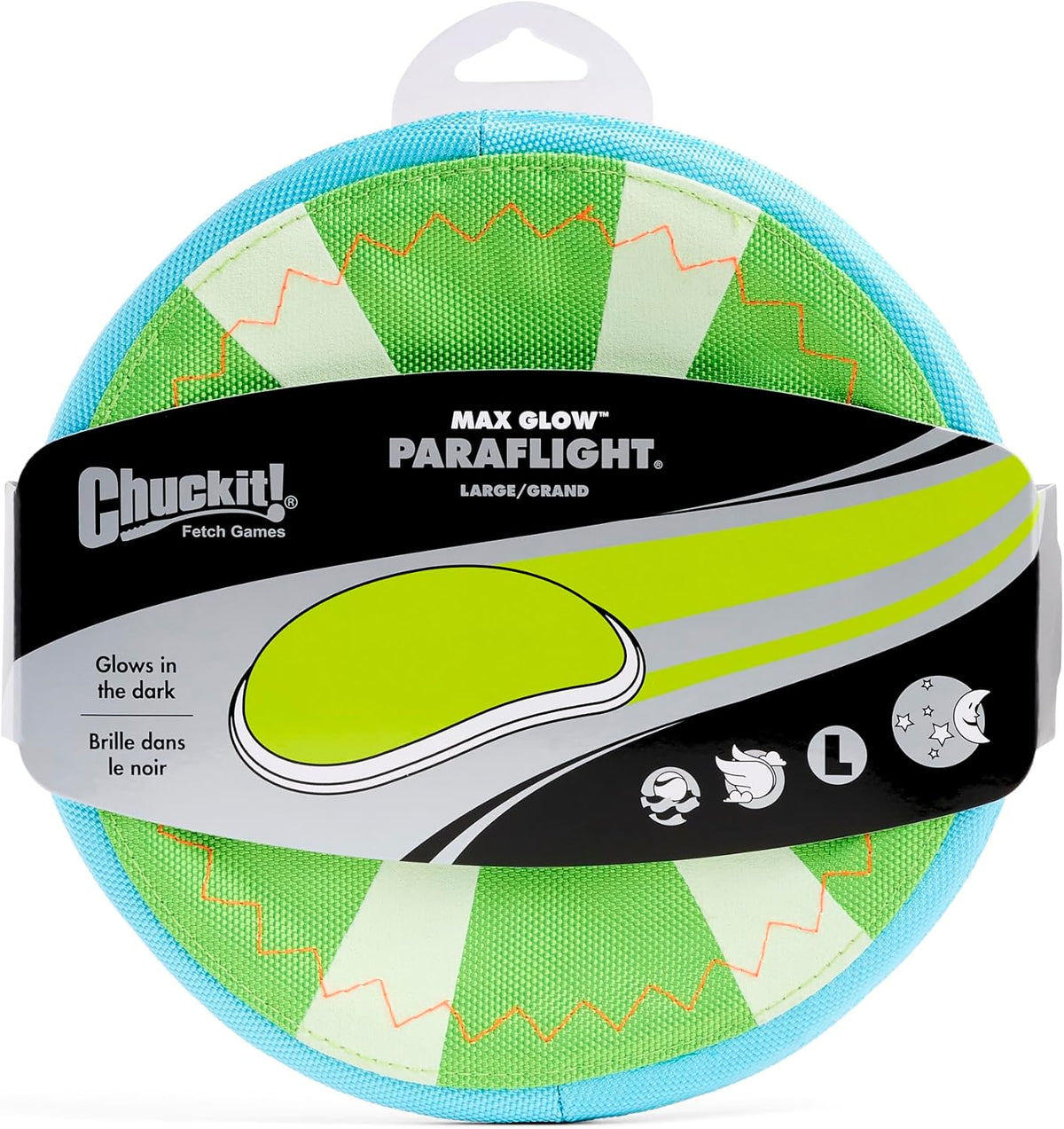 Chuckit! Paraflight Flying Disc Dog Toy, Floats, Size Large - Large (Pack of 12) / Green/Max Glow - image 3