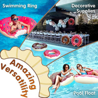 DMAR Donut Pool Float, Donut Tube & Ring for Beach & Pool - 23.4in Strawberry Pink - image 4