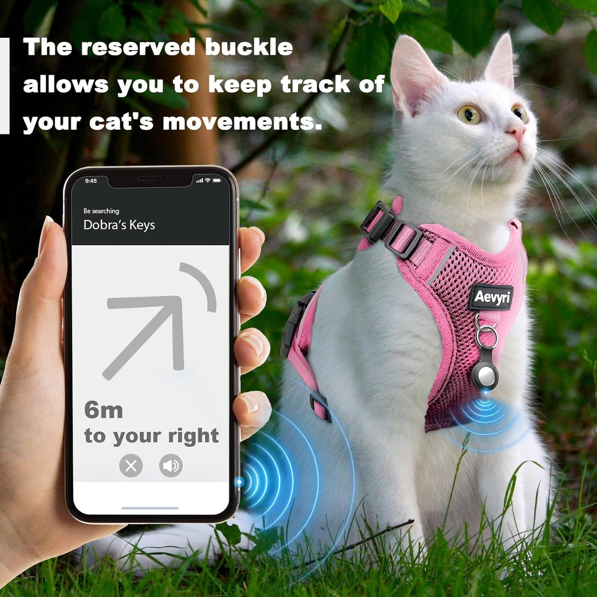 Cat Harness, Cat Harness and Leash for Walking - Pink / L(13-18lb) - image 4