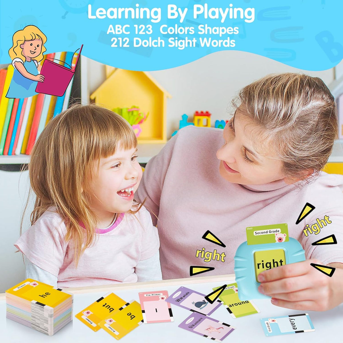 QuTZ Phonics Learning Toy for Preschool Kids - Blue / Basic 272 Sight Words - image 4