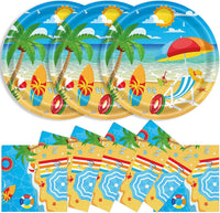 40 Pcs Basketball Plates and Napkins Set - Beach