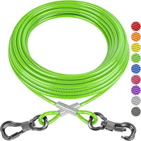 XiaZ 50FT Tie Out Cable for Dogs, Dog Leads for Yard Chew Proof, Heavy Duty Pet Tie Out Cable for Large Dogs Up to 250lbs,Durable Dog Runner Tether Line for Outdoor,Yard
