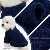 Dog Sweater, Dog Clothes for Medium Dogs Male or Boy - Dark Brown+Deep Blue+Black / Large - image 4