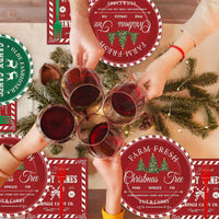 GOLDGAO Christmas paper plates and napkins with buffalo plaid border and snowman print - view 6