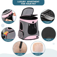 Petsfit Dog and Cat Backpack Carrier, Padded Waist Support - aPink - image 4