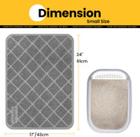 Conlun Cat Litter Mat Litter Trapping Mat - Grey / Small (24" x 17") - image 2