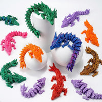 24 3D printed articulated dragon figures in assorted colors - view 5
