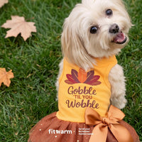Fitwarm Halloween Skeleton Dog Dress - XX-Small / Gobble 'til You Wobble - image 4