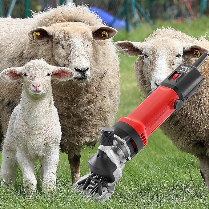 550W Professional Electric Sheep Clipper, 6 Speeds Heavy Duty Dog Shears for Thick Fur