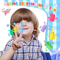 Booson monster finger puppets in bright colors, 80 pack of rubber finger toys - view 5