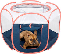 FurHaven Soft-Sided Dog & Cat Playpen - Navy / Small