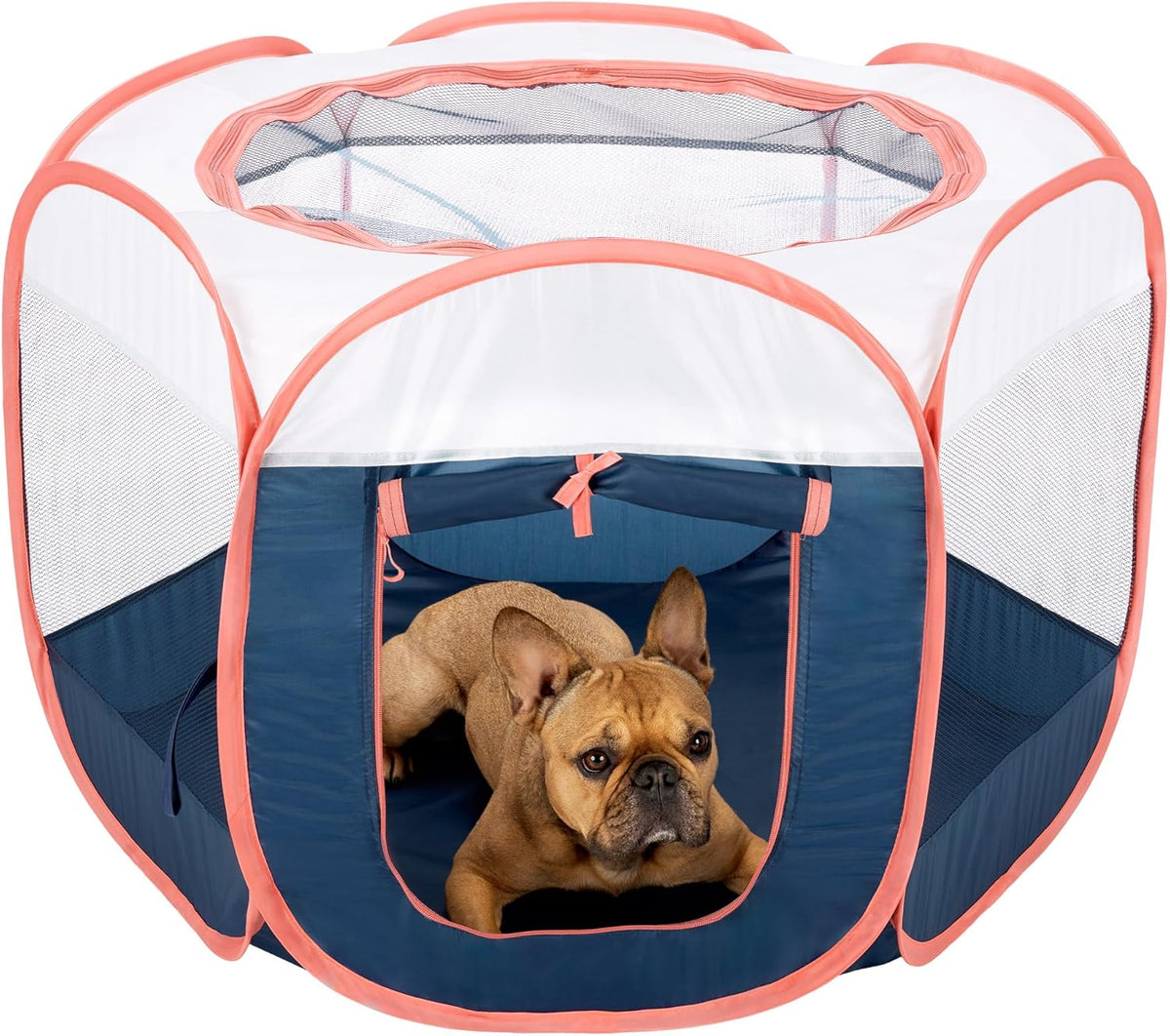 FurHaven Soft-Sided Dog & Cat Playpen - Navy / Small