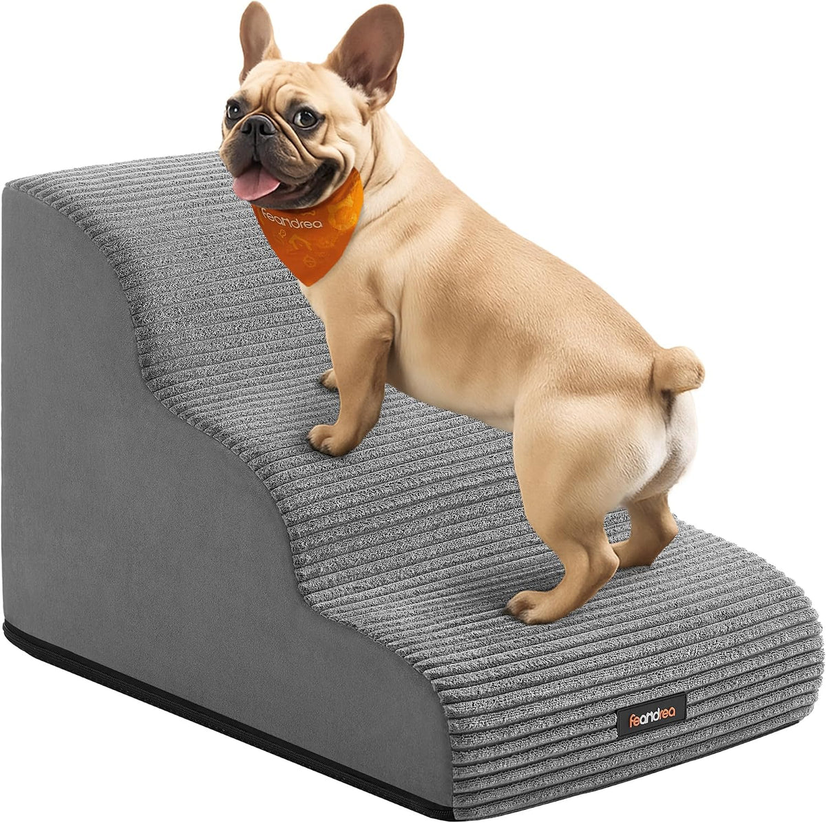 Feandrea 2-Step Dog Stairs, Waterproof, Anti-Slip, Gentle Slope – Essentials for Dogs - 3-Step