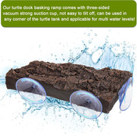 Turtle Basking Platform, Fish Tank Aquarium Tortoise Climbing Platform with 3 Suction Cups, Baby - image 3